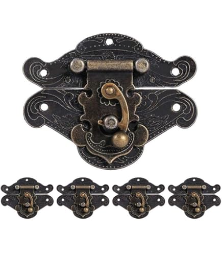 Amazon.co.jp: ボックスラッチ アンティーク 掛け金フック 木箱 ロック